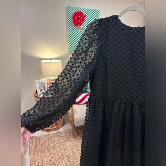 Black Swiss Dot Dress 🖤 - Picture 2 of 4